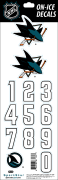 San Jose Sharks full size decal set dark helmet