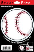 Window Decal Baseball