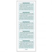 Football Helmet Warning Label Decals