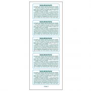 Football Helmet Warning Label Decals