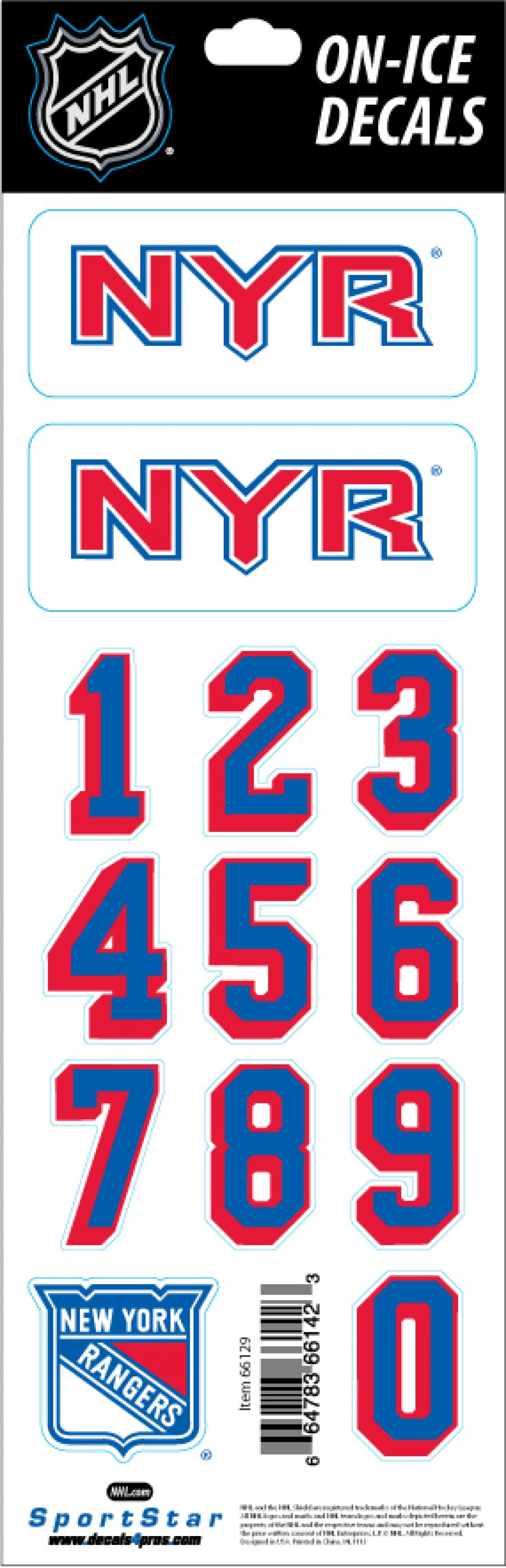 New York Rangers Perfect Cut 8"x8" Large Licensed Decal Sticker 