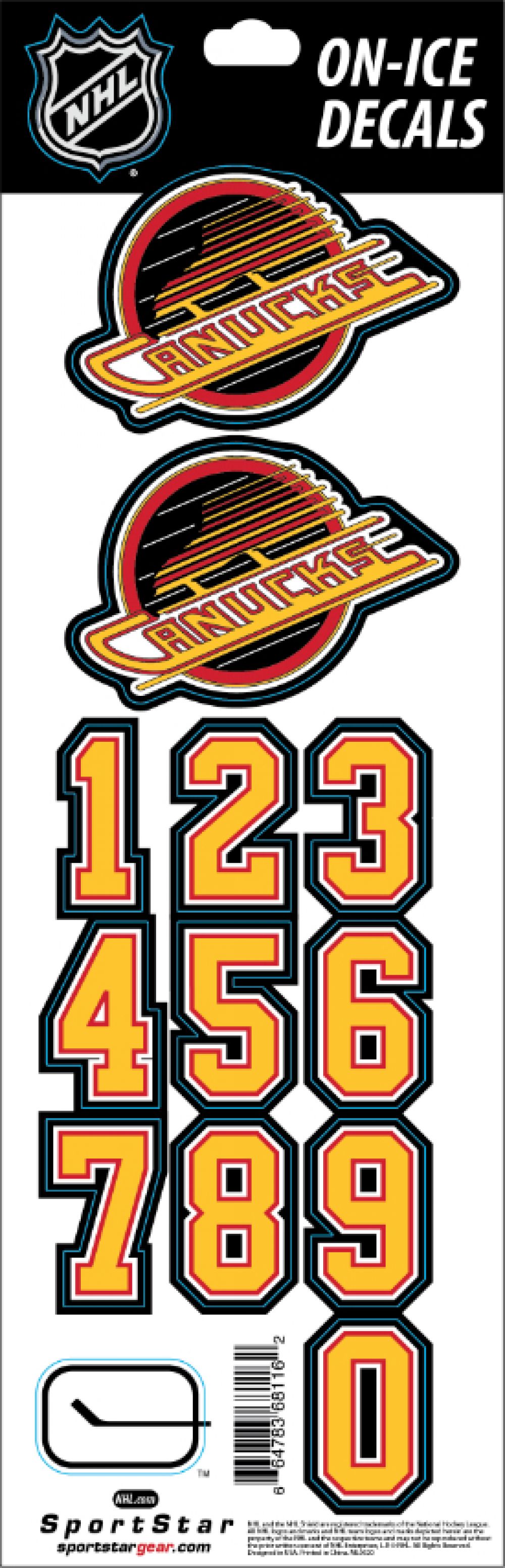 NHL Vancouver Canucks Decals Retro